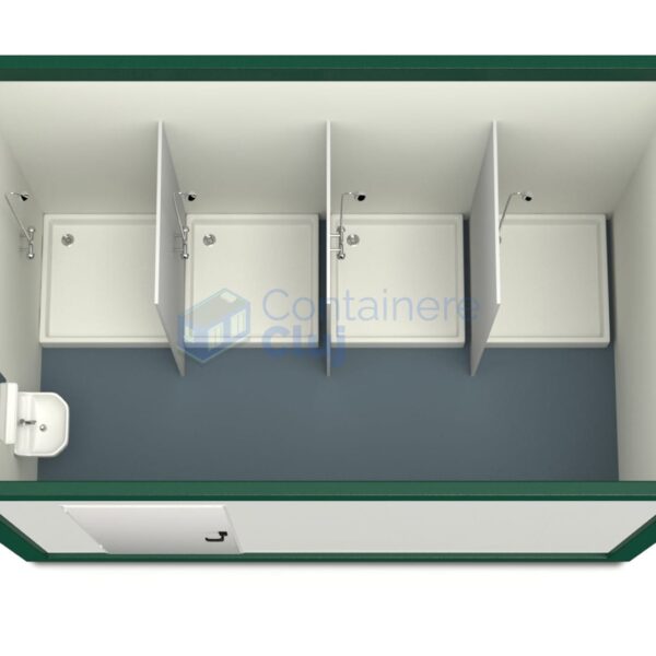 container sanitar cluj 4metri 4dusuri verde
