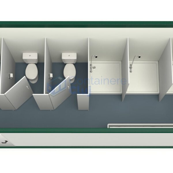 container sanitar cluj 6metri 3dusuri 3wc verde